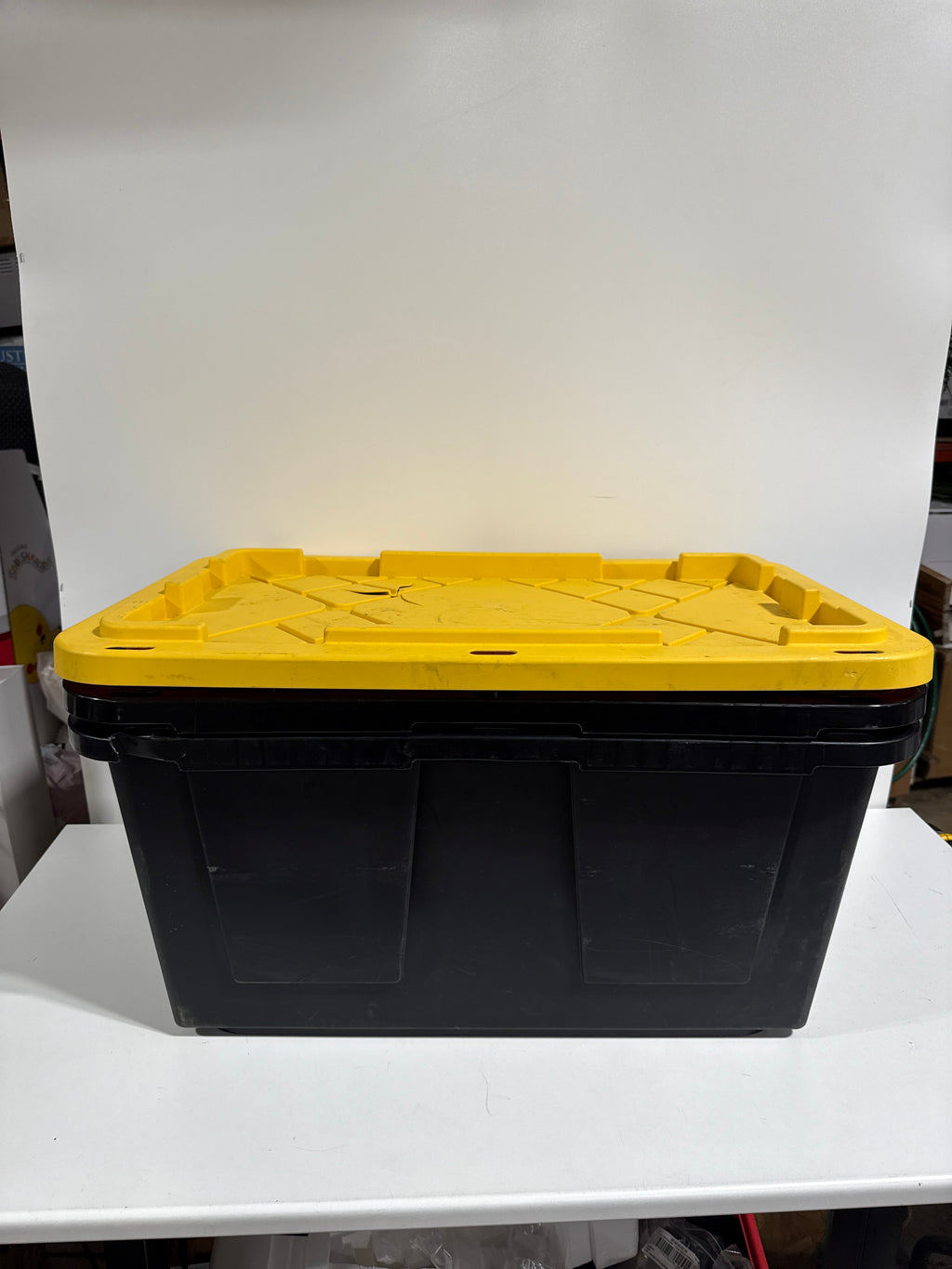 2 Used Greenmade 27 Gallon Utility Totes -1 Cracked Lid - *Furniture & Organization