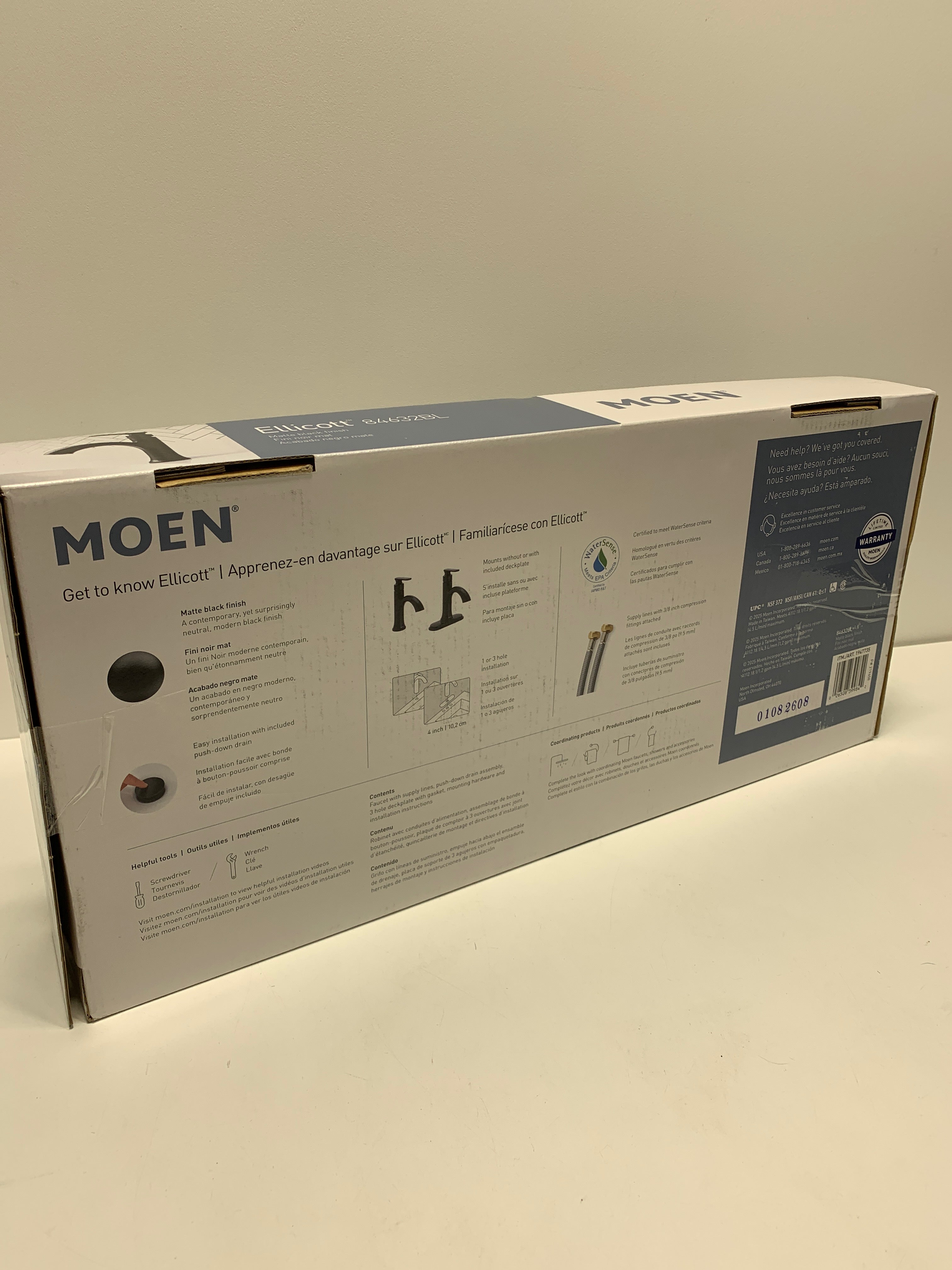 Moen Ellicott Single Handle Bathroom Faucet Matte Black Finish