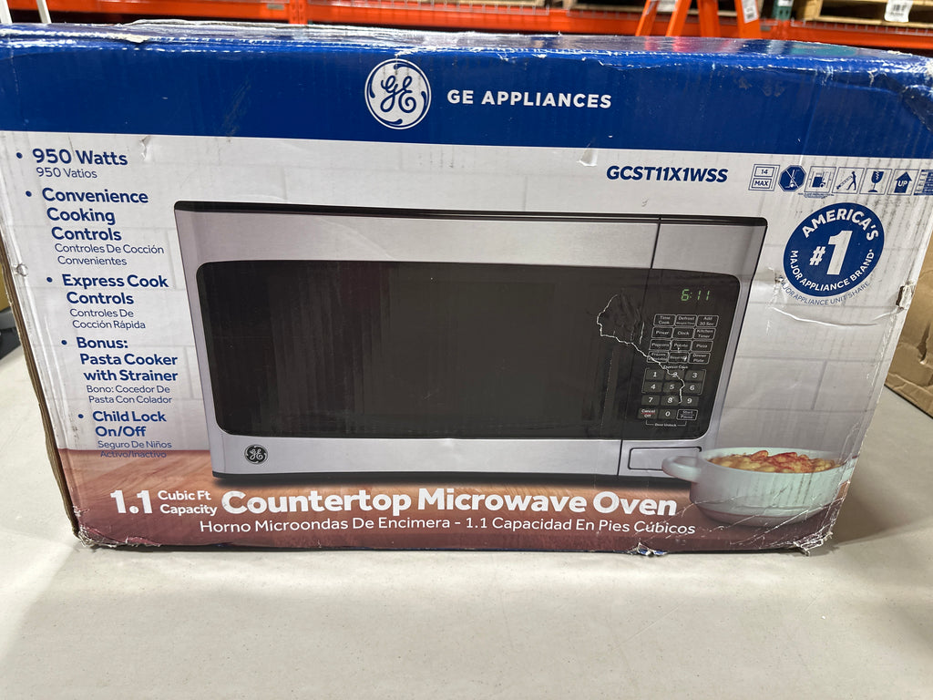 GE GCST11X1WSS 21 Inch Wide 1.1 Cu. Ft. 950 Watt Countertop Microwave with Touch Controls
