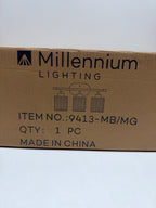 Millennium Lighting 9413 Renitta 3 Light 21" Wide Bathroom Vanity Light Matte Black / Modern Gold Indoor Lighting Bathroom Fixtures Vanity Light