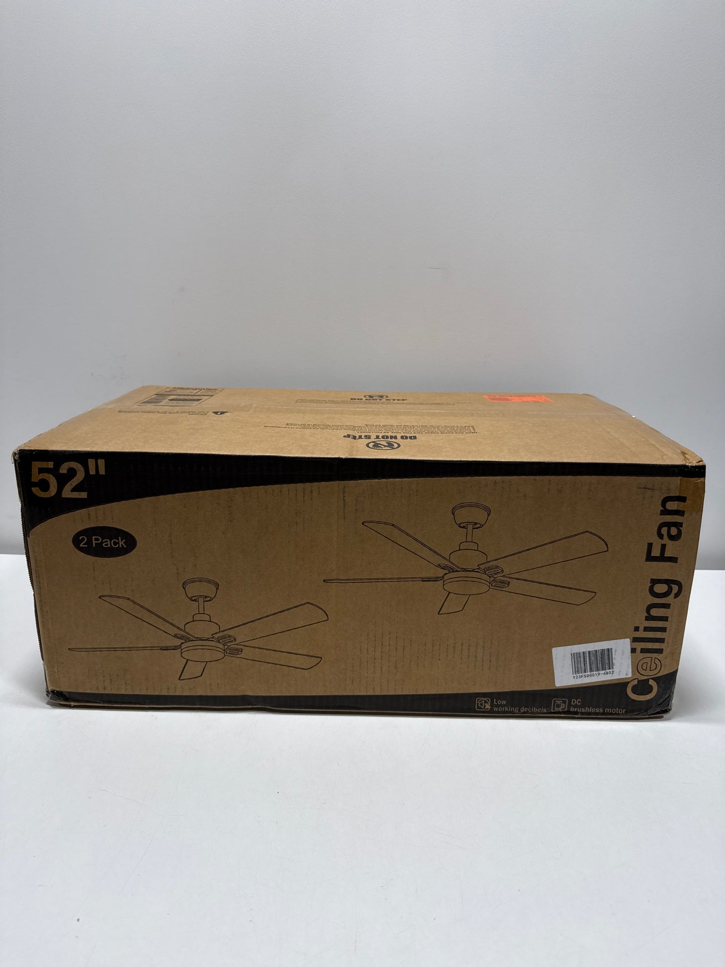 HINNIXY 2-Pack 52 in. Indoor Matte Black 3-Colors LED Ceiling Fan with Dual-Finish Blades and Light Kit and Remote control