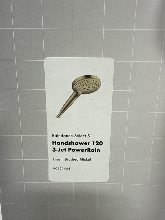 hansgrohe Raindance Select S Easy Install 5-inch Handheld Shower Head Modern 3 -Spray PowderRain, Rain, Whirl 26037821