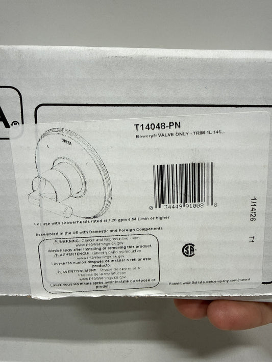 Delta T14048 Bowery Monitor 14 Series Single Function Pressure Balanced Shower Trim