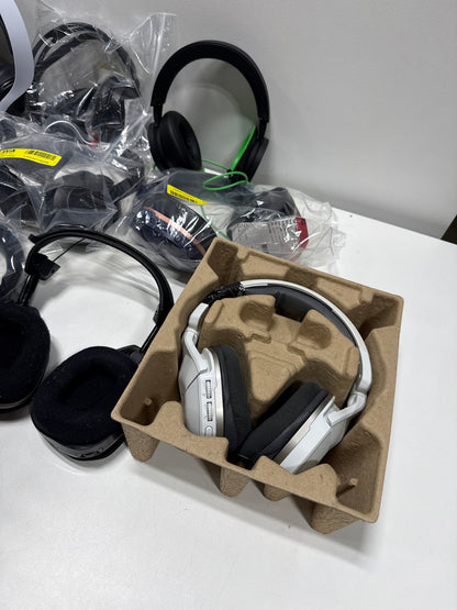 Used/For Parts 12 Gaming Headset Lot Logitech, Steelcase and more