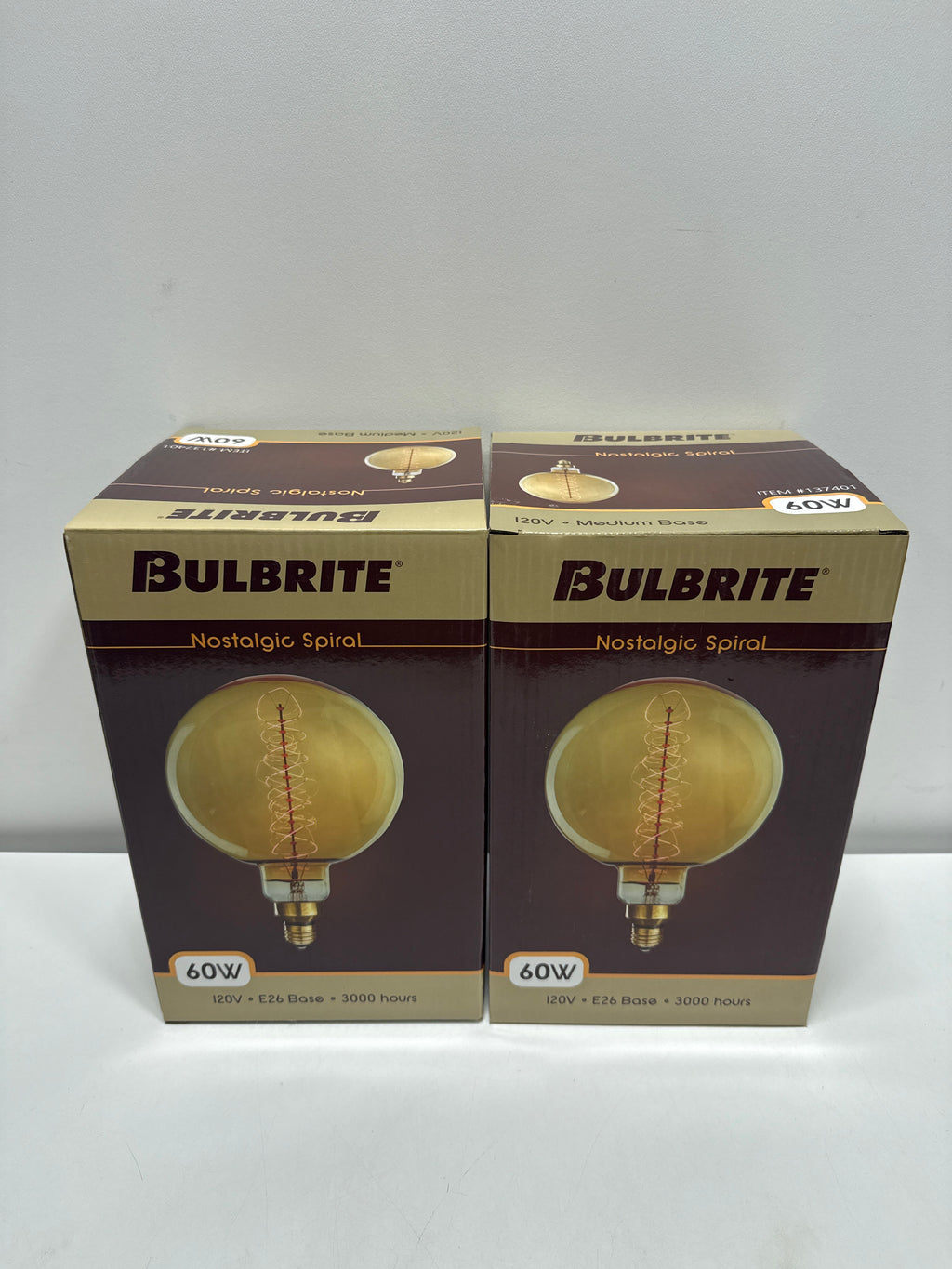 2 x 60-Watt G63 Amber Light Medium Base (E26) Dimmable Antique Nostalgic Incandescent Light Bulb - *Lighting &
