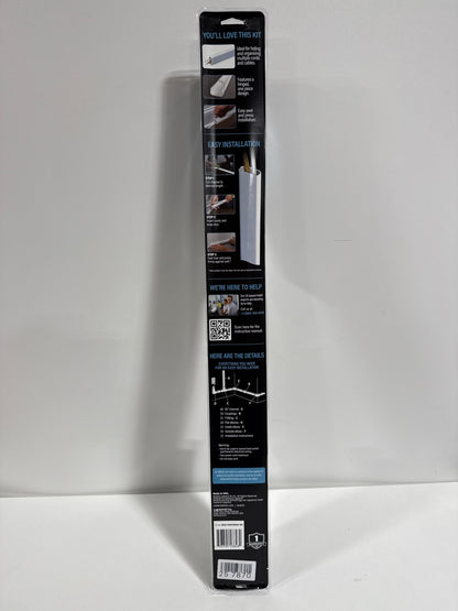 Sanus - on-Wall Cable Concealer Cord Cover Kit for Mounted TVs - Holds up to 4 Cables - White