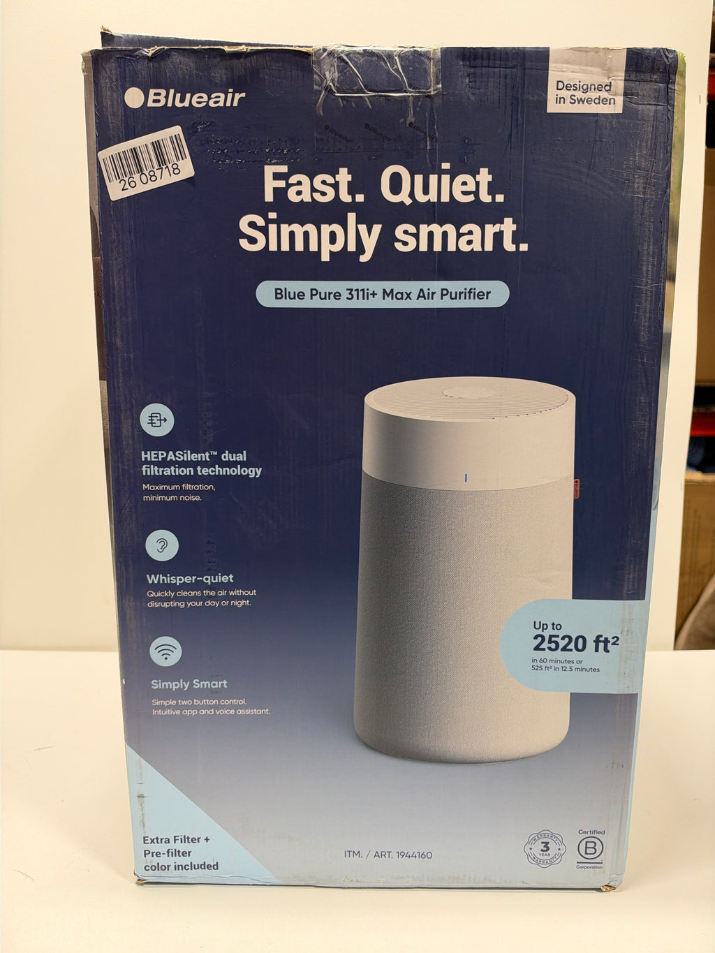 Blue Pure 311i+ Max Air Purifier By Blueair