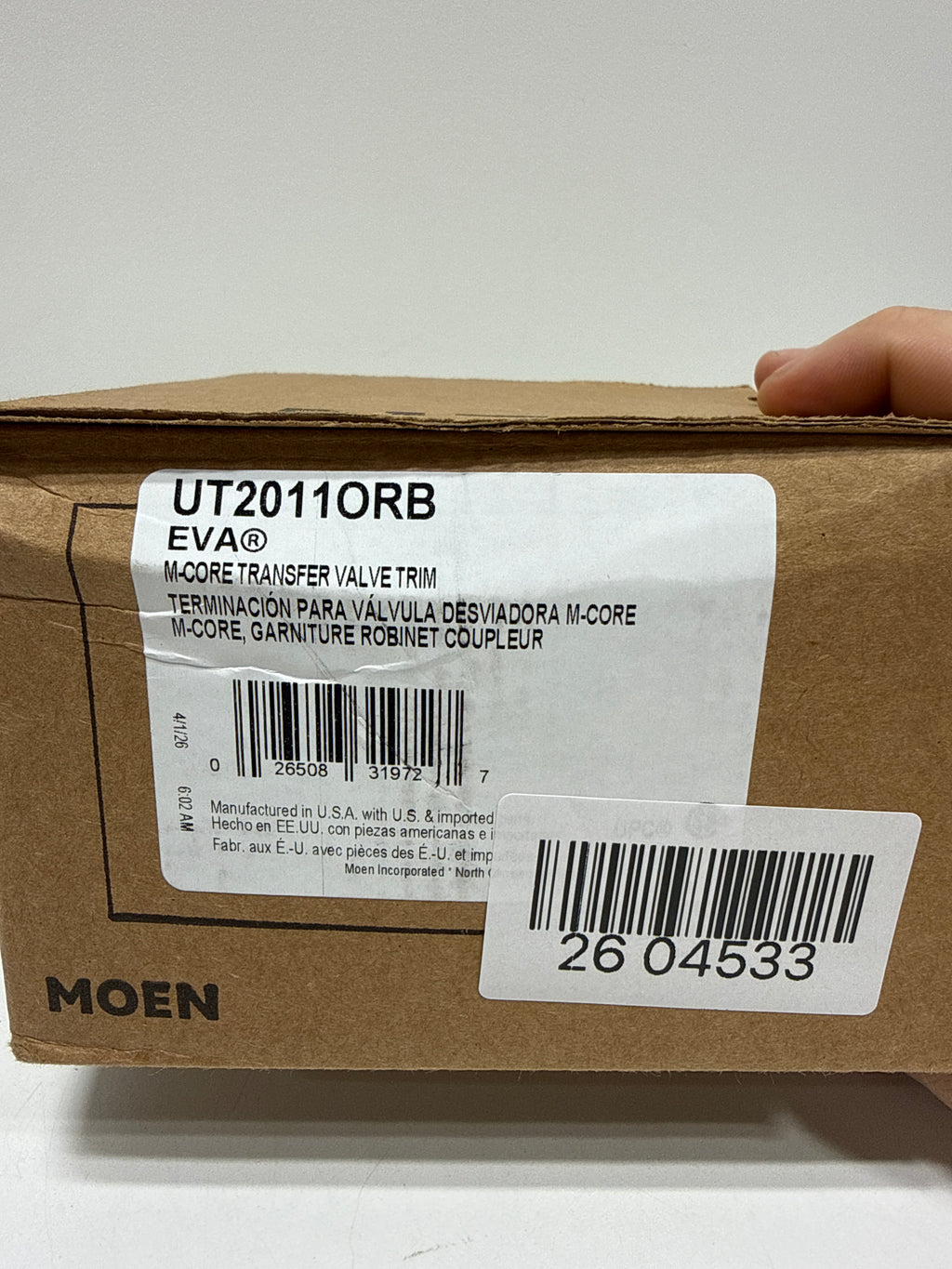 Moen Ut2011ORB Diverter Valve Water Diverter Trim