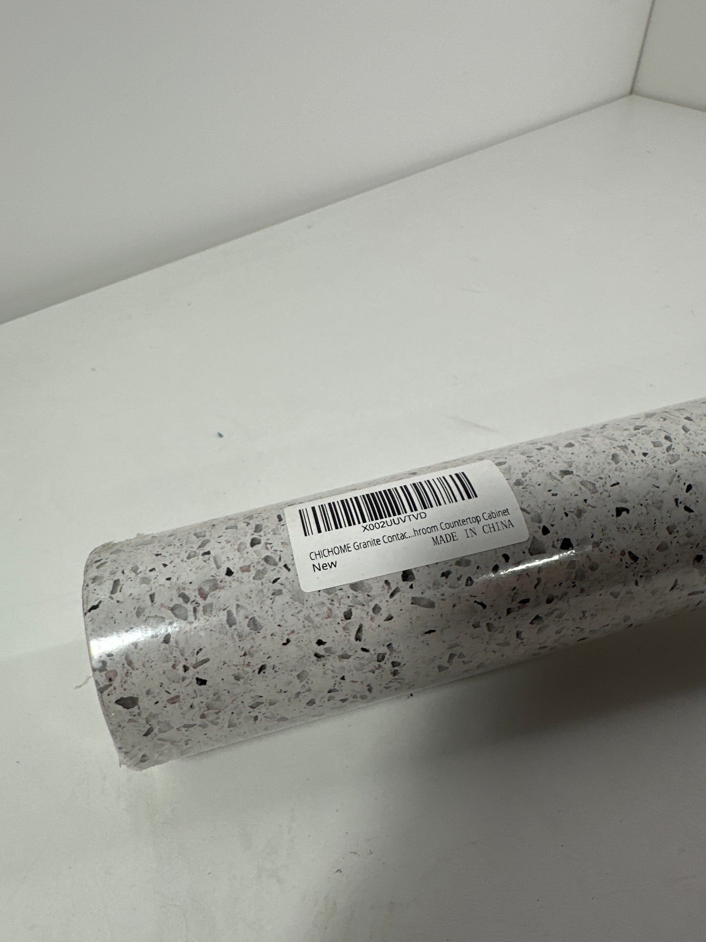 CHICHOME Granite Contact Paper 30" X 472" White Granite Countertops Peel and Stick Terrazzo Contact Paper Marble Contact Paper Self Adhesive Removable Waterproof Vinyl for Bathroom Countertop Cabinet