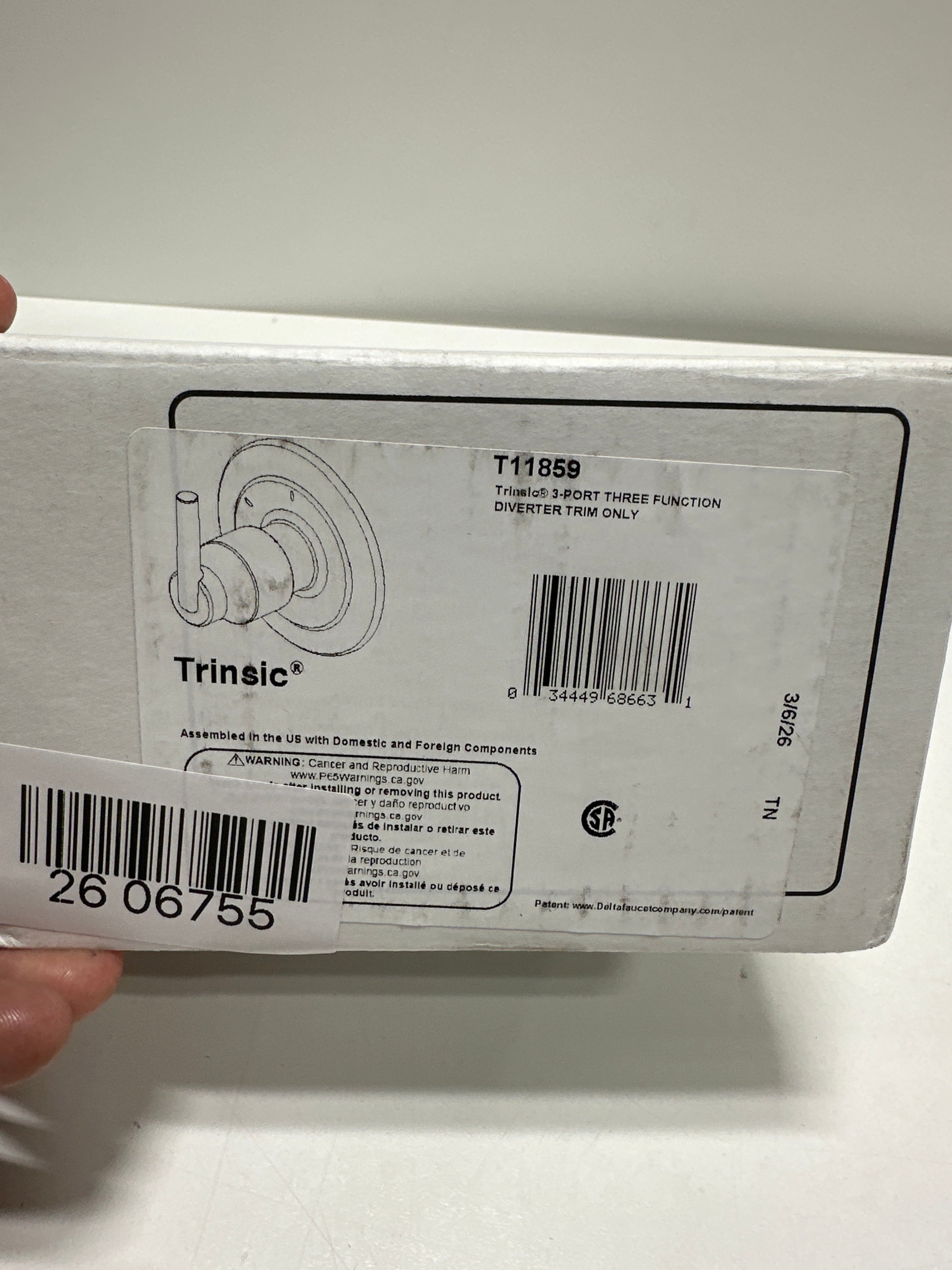 Delta T11859 Trinsic 3-Setting 2-Port Diverter Trim