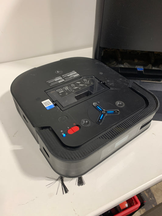 Used See Dec ECOVACS Robotics - DEEBOT X2 OMNI Robot Vacuum & Mop with Self Cleaning Auto Empty Station - BLACK