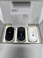 Used Arlo - Essential XL 3-Camera Outdoor Wireless HD Security Camera (2nd Generation) with 4x Longer Battery Life - White