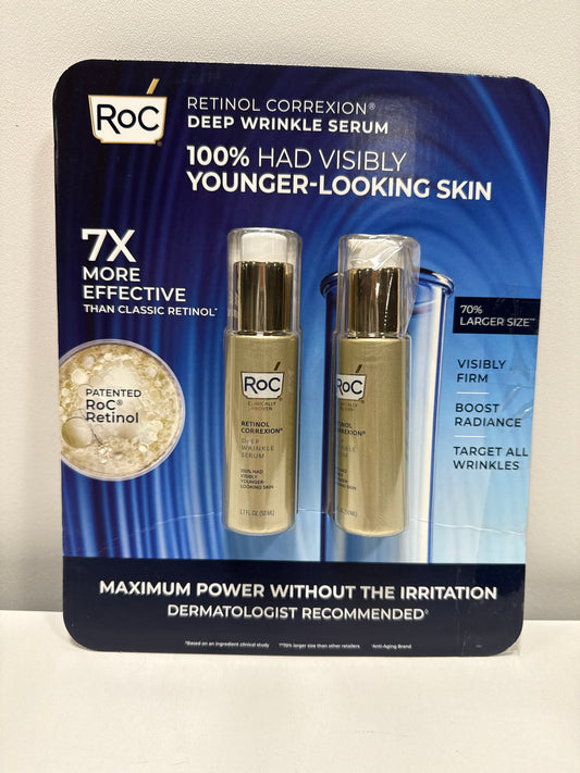 RoC Retinol Correxion Deep Wrinkle Serum, 2 Pack, 1.7 Fl Oz Each, Total 3.4 Fl Oz