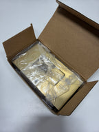 Emtek 2107 Modern Rectangular Passage Pocket Door Lock Satin Brass