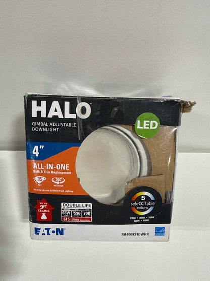 RA 4 in. Adjustable CCT Canless IC Rated Dimmable Indoor Integrated LED Recessed Light Trim