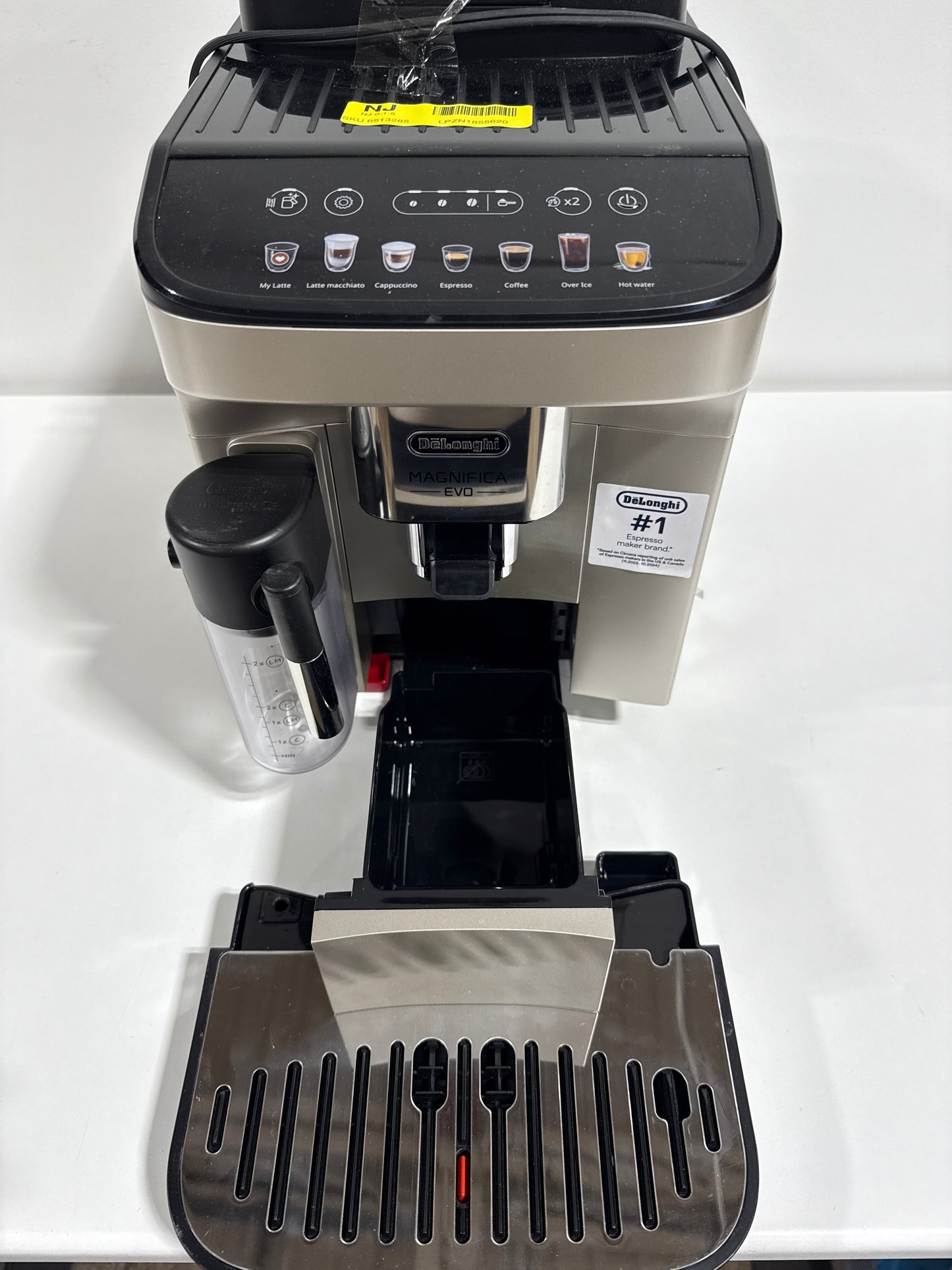 Scratch & Dent De'Longhi - Magnifica Evo Espresso Machine with Automatic Milk Frother for Hot and Iced Lattes, Coffee and More - Silver
