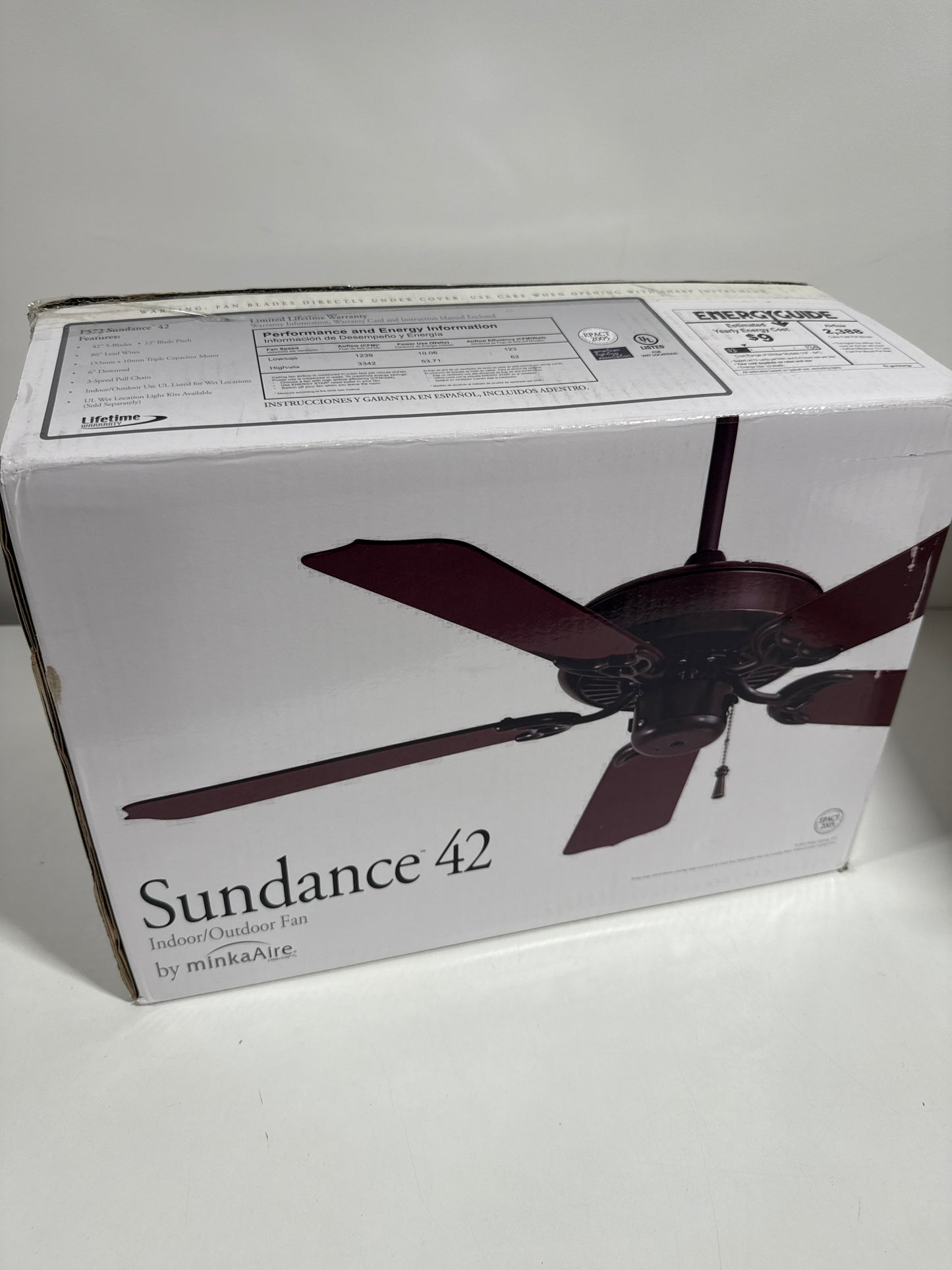 Minka-Aire Sundance 42" Outdoor Ceiling Fan in Oil Rubbed Bronze