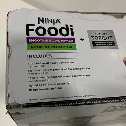 NINJA Foodi 24 Oz. 4-Speed Auto-iQ Stainless Steel Smoothie Bowl Maker