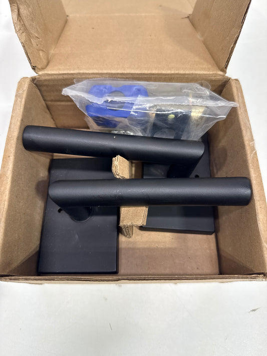 Emtek Stuttgart Right Handed Privacy Door Lever Set with Modern Rectangular Rose