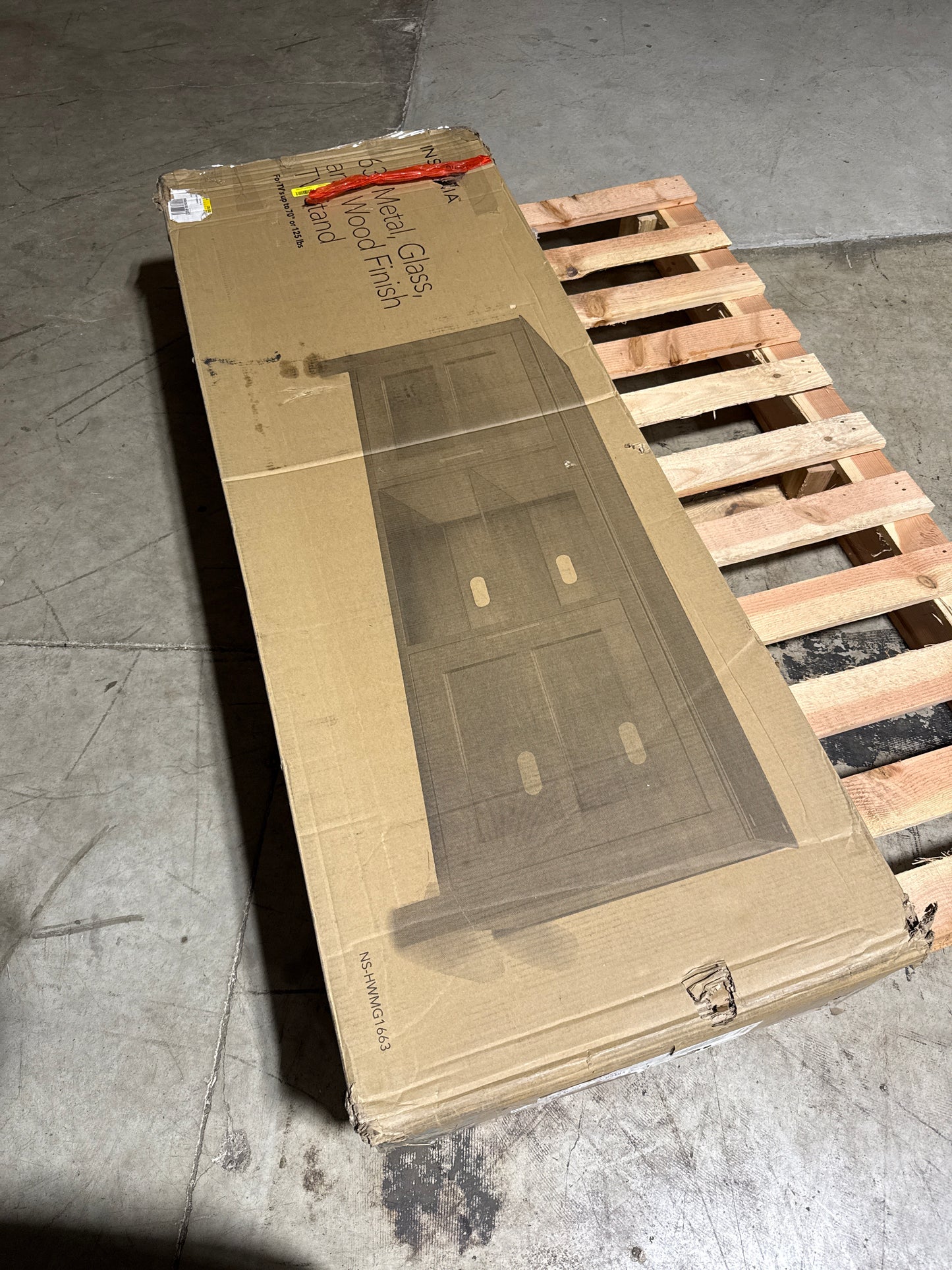 Insignia - TV Stand for Most Flat-Panel TVs up to 70" - Black/Brown