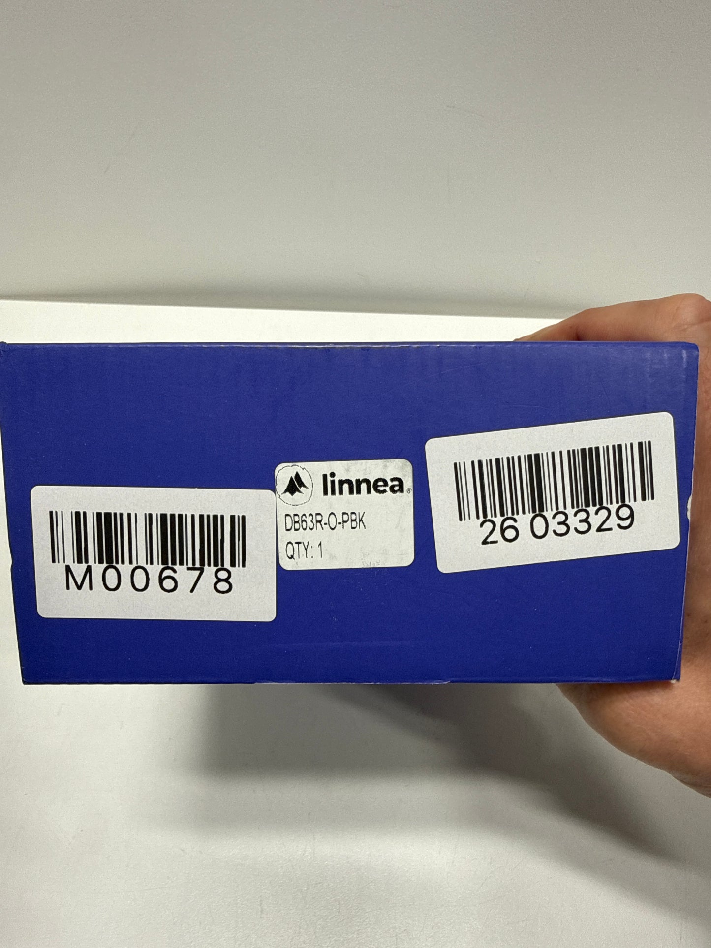 Linnea DB63R-O-SBL 316 Stainless Steel Black Deadbolt - Keyed Entry Thumb Turn