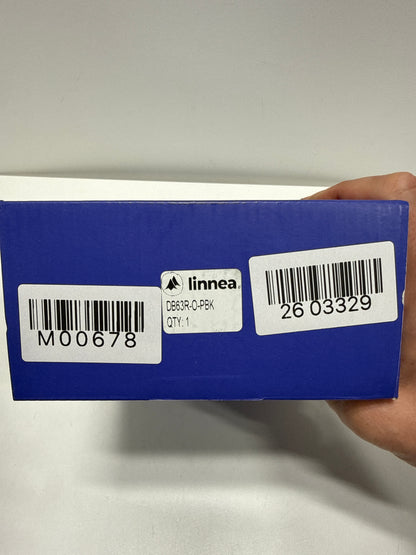 Linnea DB63R-O-SBL 316 Stainless Steel Black Deadbolt - Keyed Entry Thumb Turn