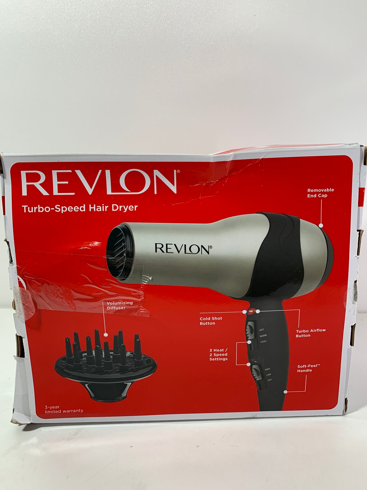 Revlon 1875W Turbo Ceramic + IONIC Hair Dryer Gray