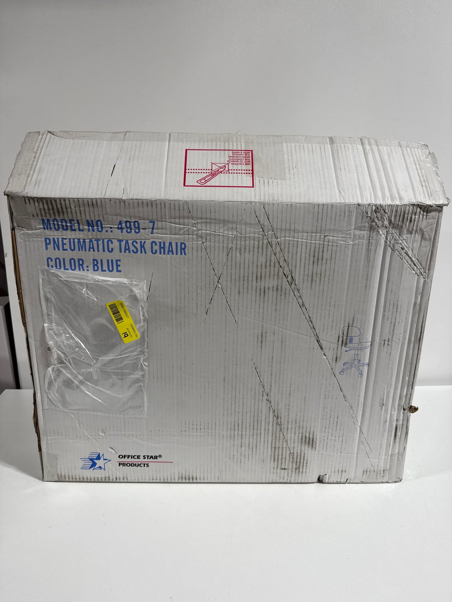 OSP Designs 499 Low-Back Polyester Student Task Chair - Blue