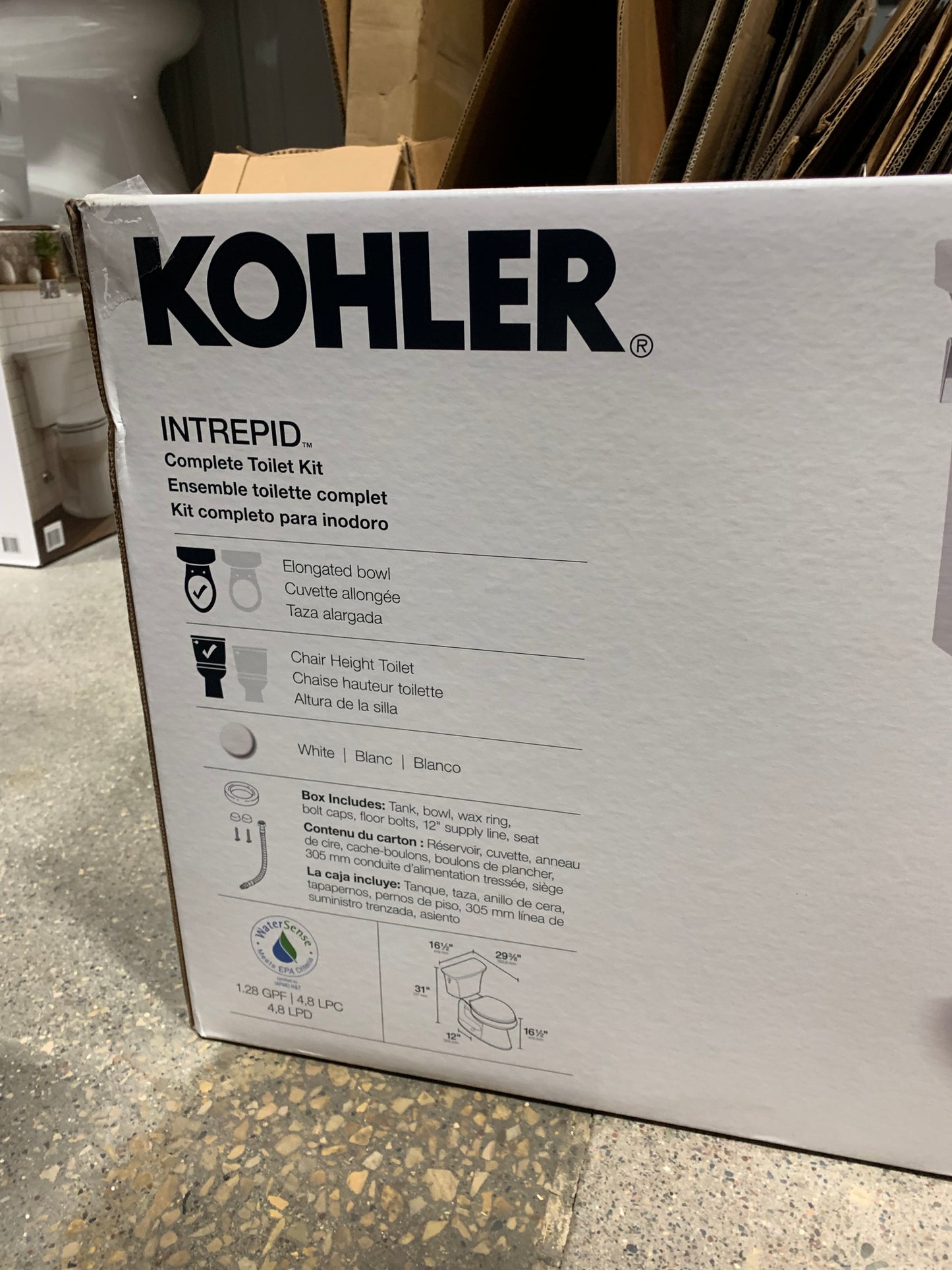 Kohler Intrepid 2 Piece Elongated Toilet