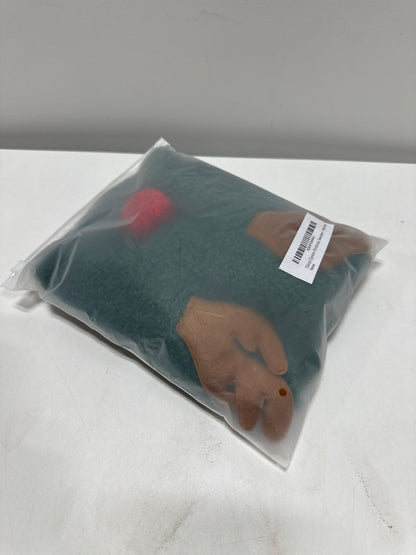 Small Dog Cat Sweater with Reindeer Antlers, Christmas Tree Hat, Sunglasses