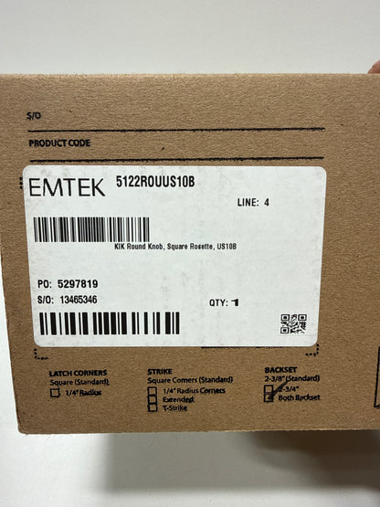 Emtek Round Key in Knob Oil Rubbed Bronze 5122 Square Rosette
