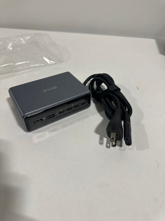 Anker - Prime Desktop Charger (200W, 6 Ports, GaN) - Silver