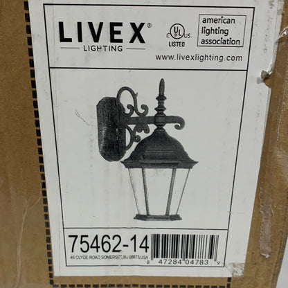Livex Lighting Hamilton 1 Light Outdoor Wall Sconce Textured Black