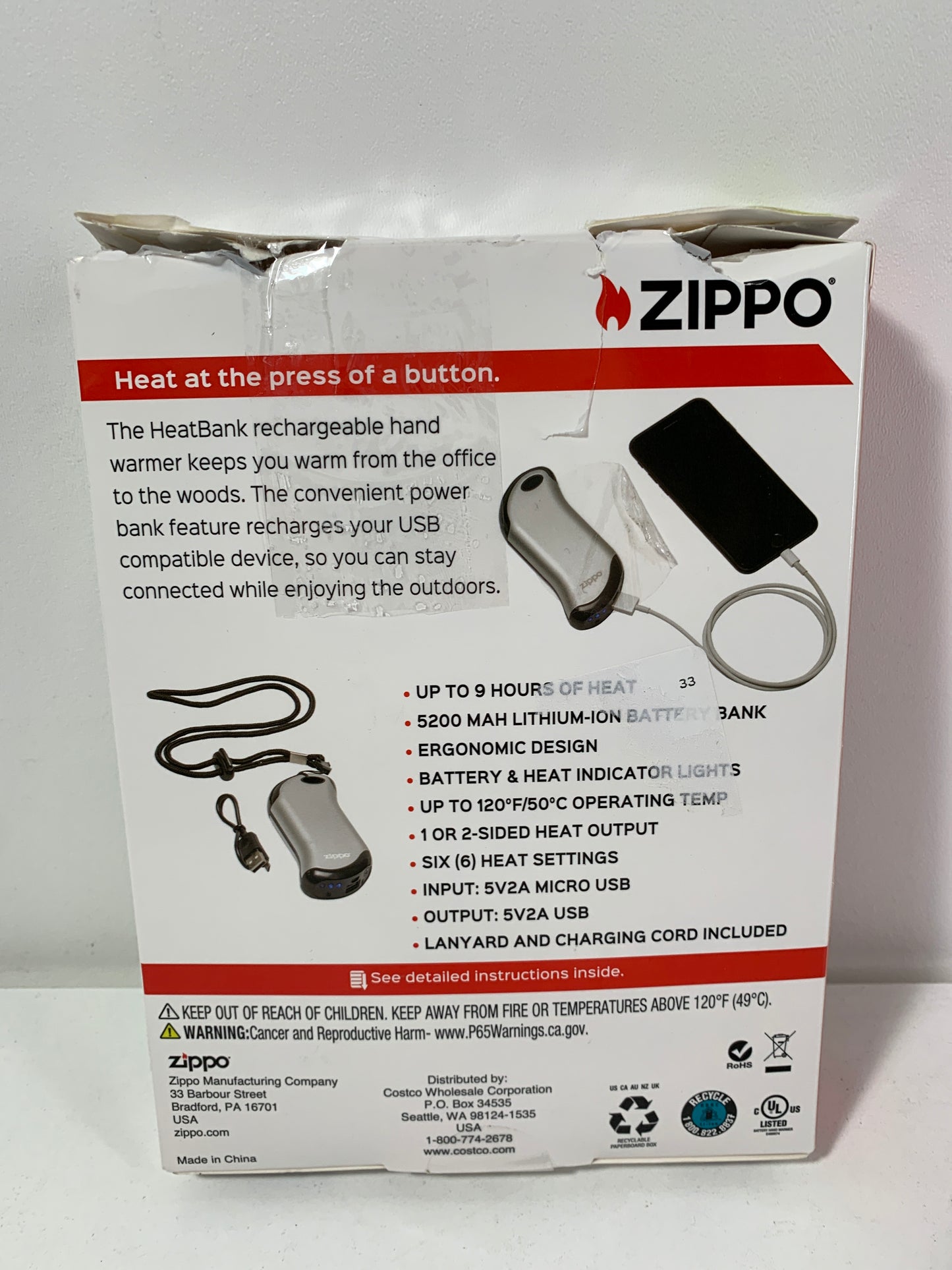 ZIPPO Rechargeable Hand Warmer and Power Bank