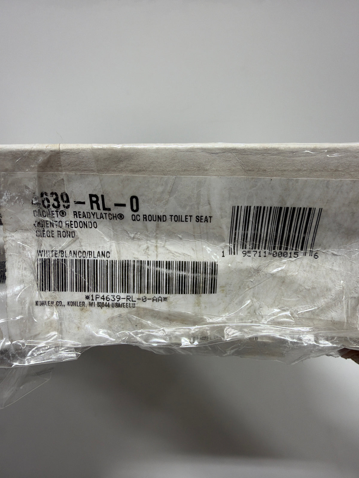 Kohler Cachet Slow Close Round White Plastic Toilet Seat