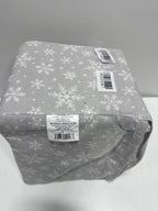 King Christmas Flannel Sheet Set Gray Snowflake - Wondershop - *Bedding