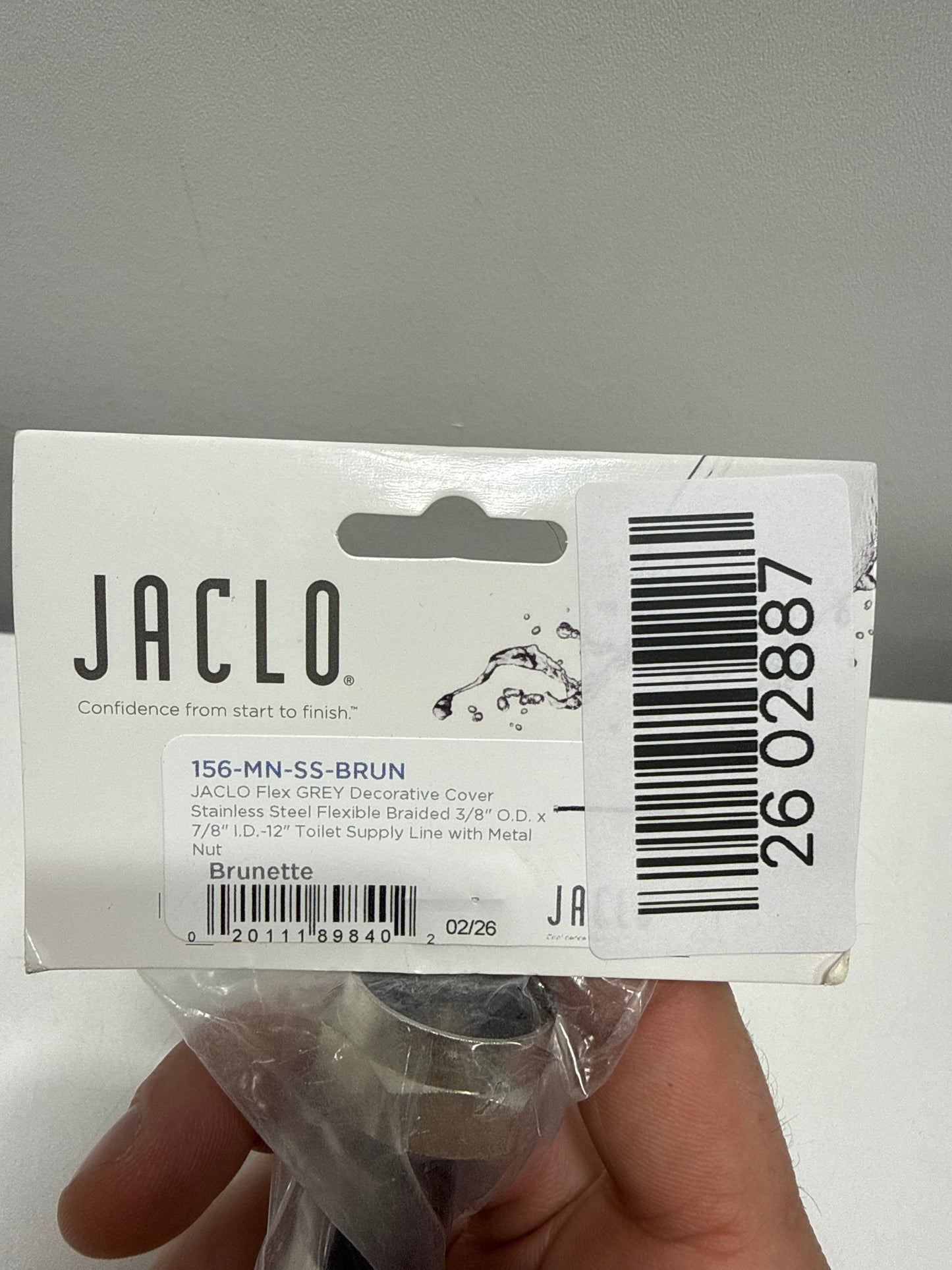 Jaclo 156-MN-SS-BRUN SS Metal Nut to Toilet, 3/8" x 12", Brunette