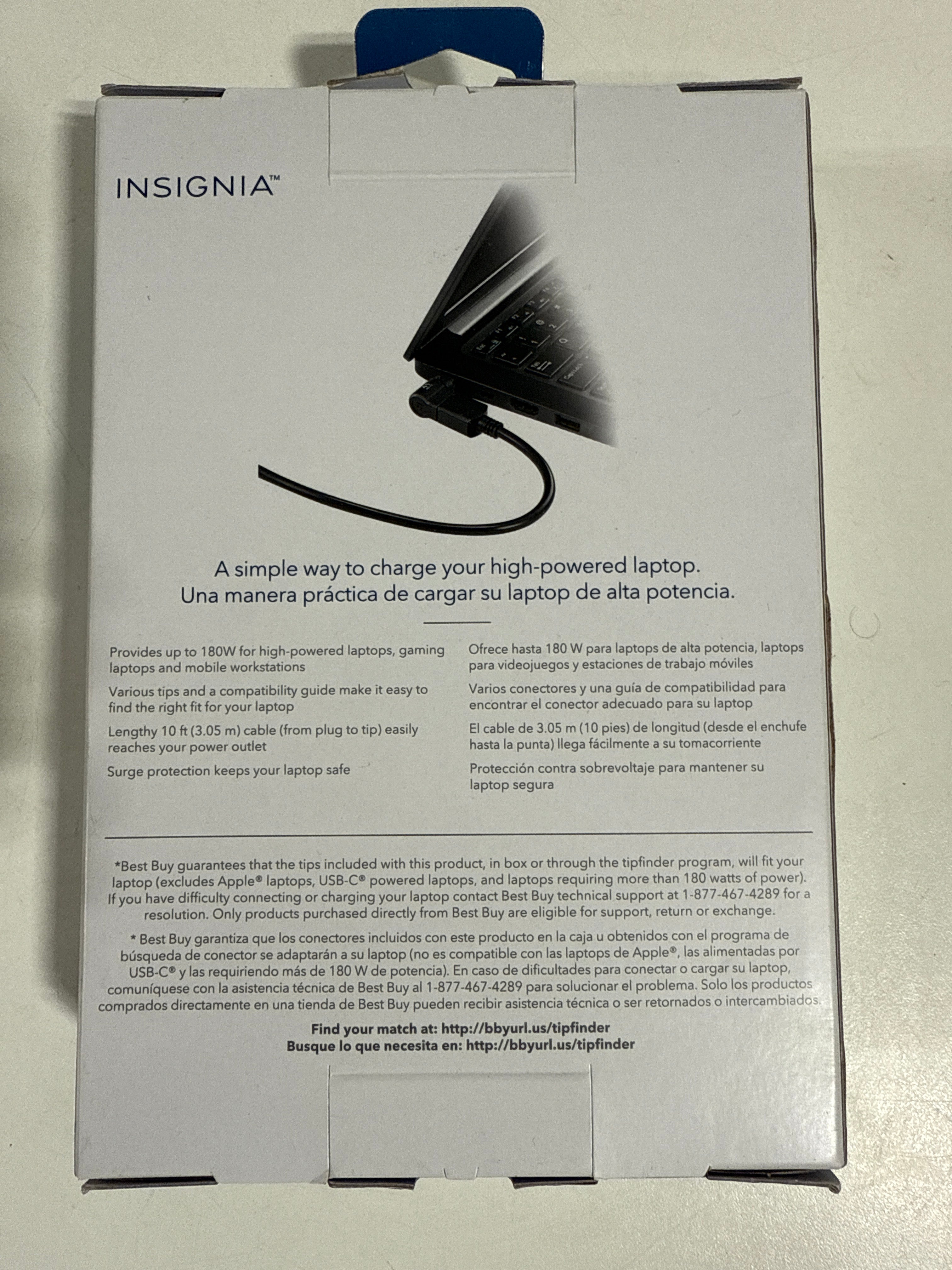 Insignia Universal 180W High-Power Laptop Charger - Black Color - *Computers & Office