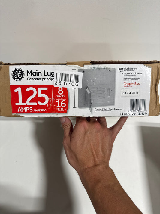 GE - PowerMark Plus 125 Amp 8-Space 16-Circuit Indoor Main Lug Circuit Breaker Panel GE - PowerMark Plus 125 Amp 8-Space 16-Circuit Indoor Main Lug Circuit Breaker Panel