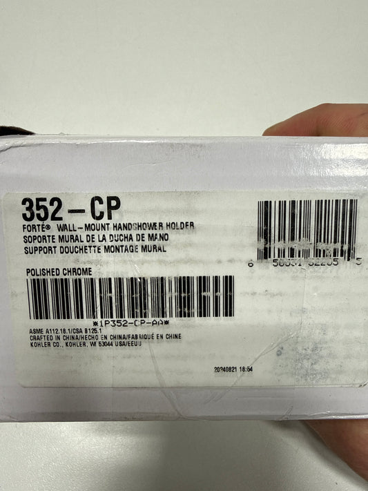 KOHLER Forte Adjustable Wall-Mount Bracket in Polished Chrome