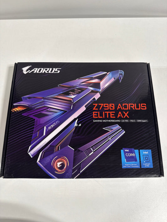 GIGABYTE Z790 AORUS ELITE AX LGA 1700 Intel Z790 ATX Motherboard with DDR5, Quad M.2, PCIe 5.0, USB 3.2 Gen2X2 Type-C, Intel WiFi 6E,