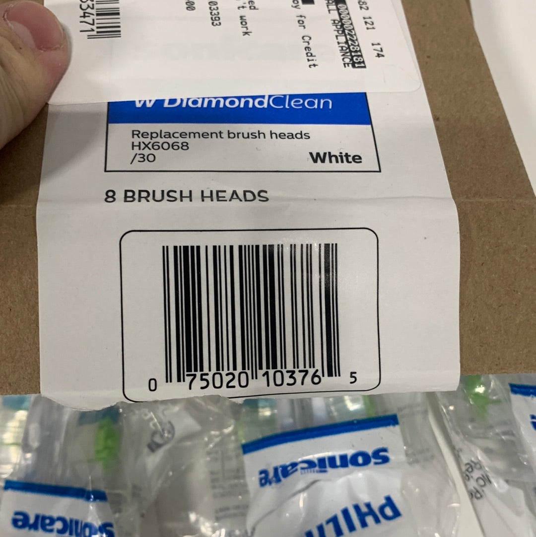 8x Philips Sonicare DiamondClean Standard White Brush Heads