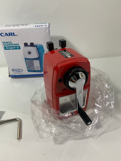 CARL Angel Manual Pencil Sharpener, Red