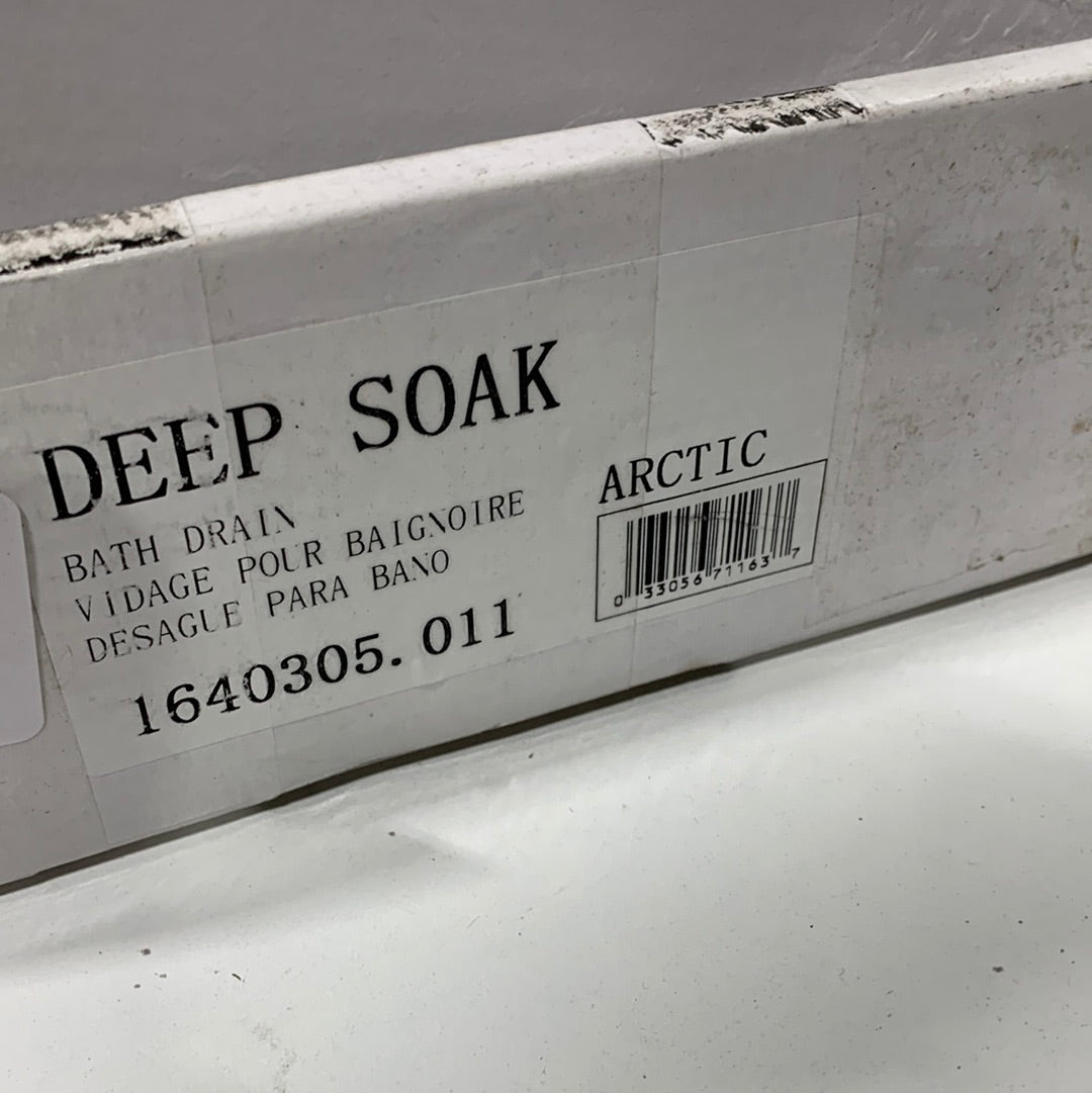 American Standard Deep Soak Toe-Tap Tub Drain Assembly with Overflow Artic