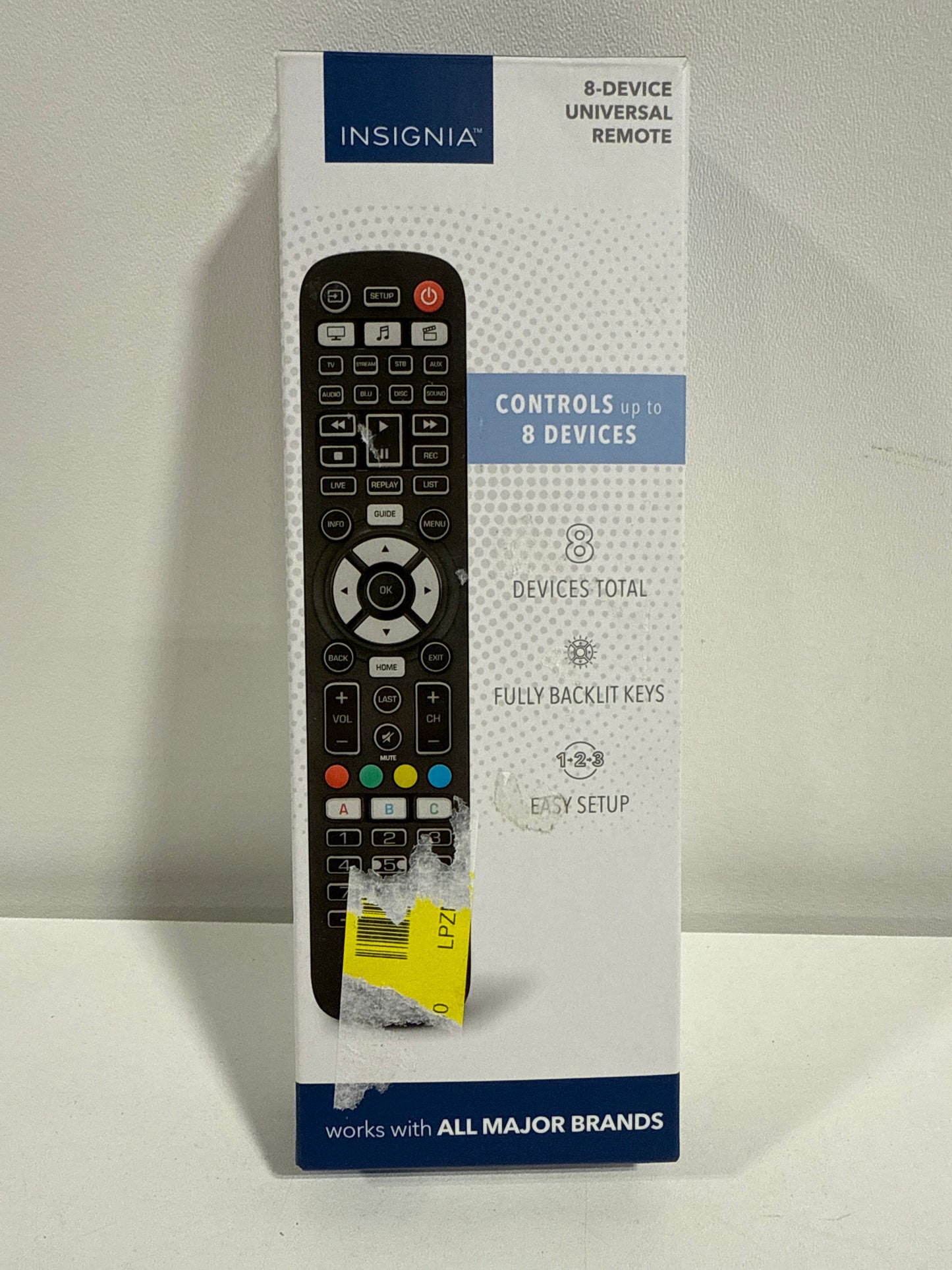 Insignia - 8-Device Backlit Universal Remote - Black