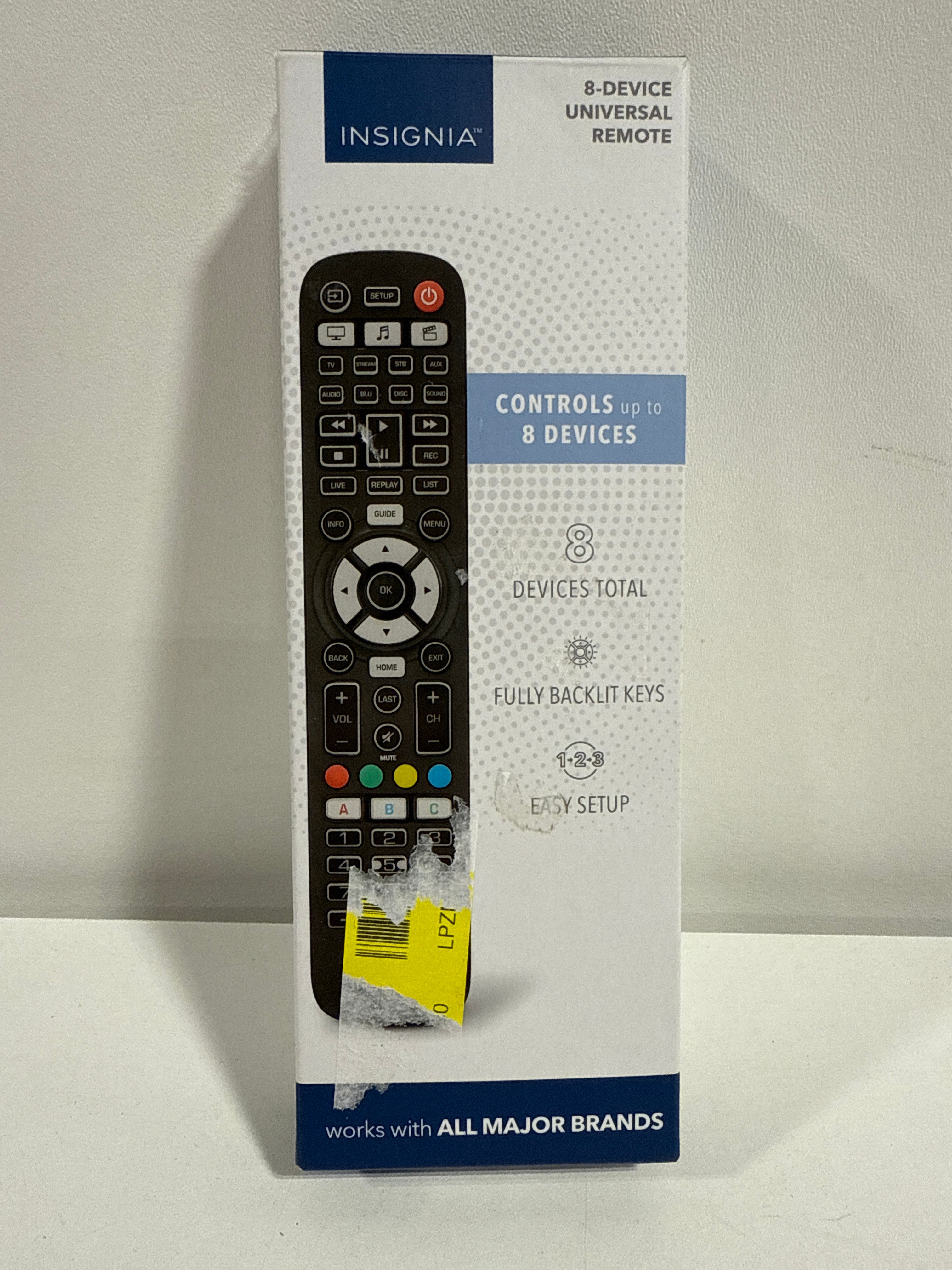 Insignia - 8-Device Backlit Universal Remote - Black - *TV & Home Theater
