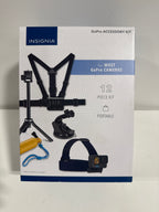 Insignia - 12-Piece GoPro Accessory Kit for Most GoPro Cameras - *Cameras Camcorders & Drones