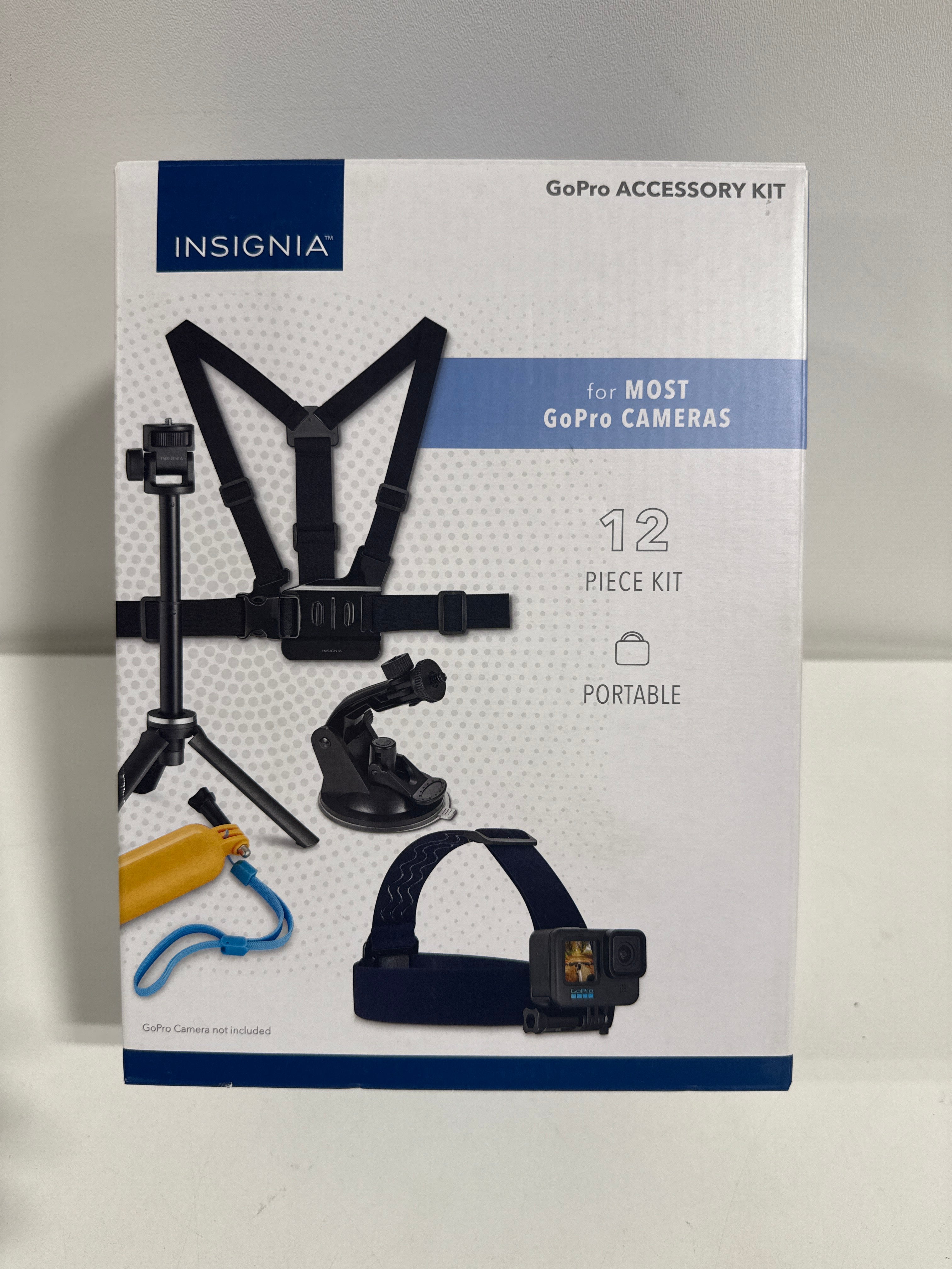 Insignia - 12-Piece GoPro Accessory Kit for Most GoPro Cameras - *Cameras Camcorders & Drones