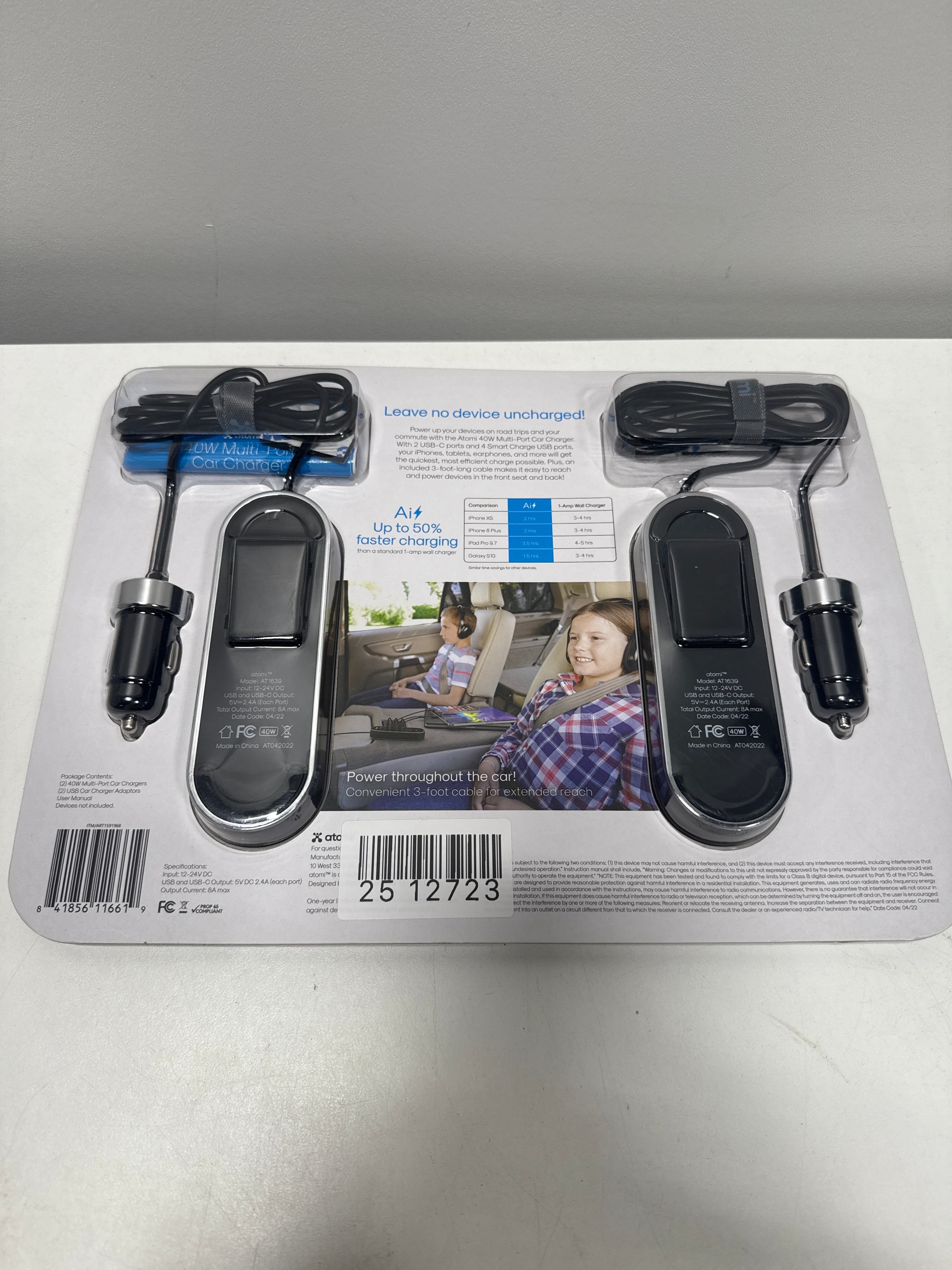 Atomi 40W 12V USB Charger 2 Pack - *Automotive
