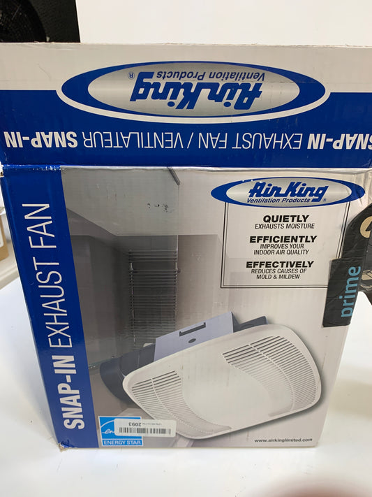 Air King 130 CFM 0.6 Sone Ceiling Mounted LED Light Dual Speed Energy Star Rated Exhaust Fan - EL130D